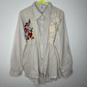 Chic Connection Striped Button-Up Shirt